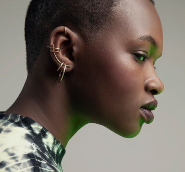 Set di ear cuff in oro placcato