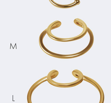 Ear cuff a mezzaluna in oro