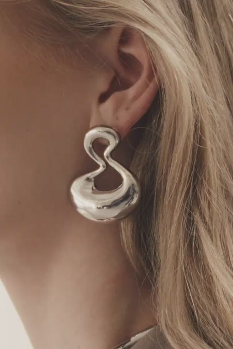 Orecchini pendenti Liquid in argento