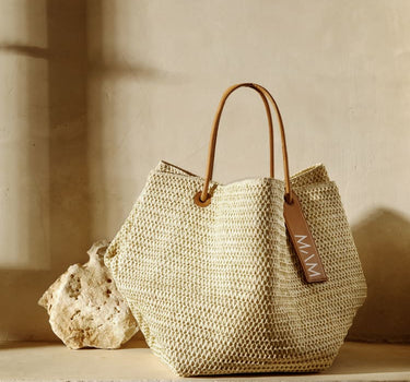 Raffia tote bag